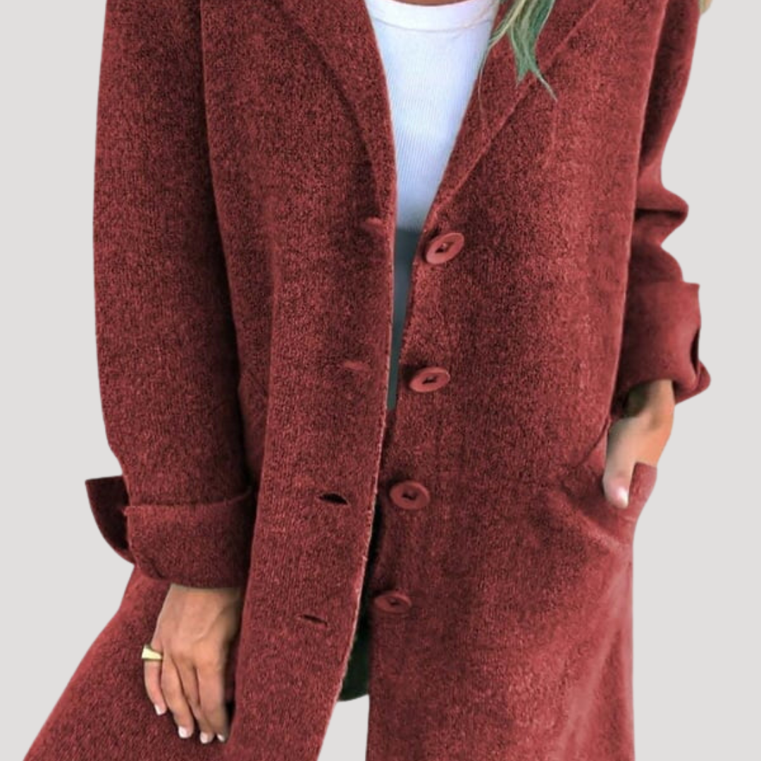 Prune | Manteau long décontracté à revers