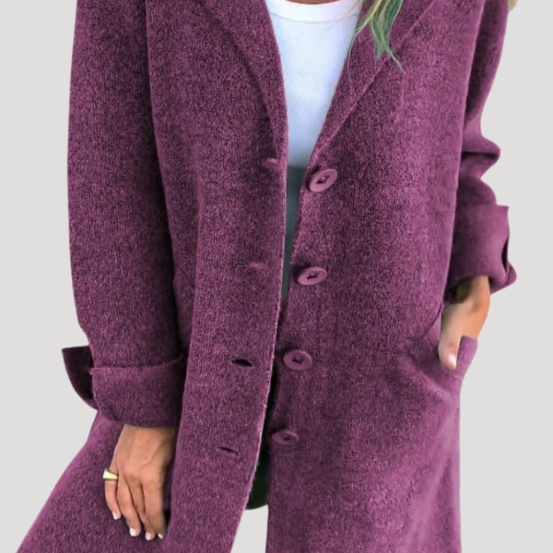 Prune | Manteau long décontracté à revers