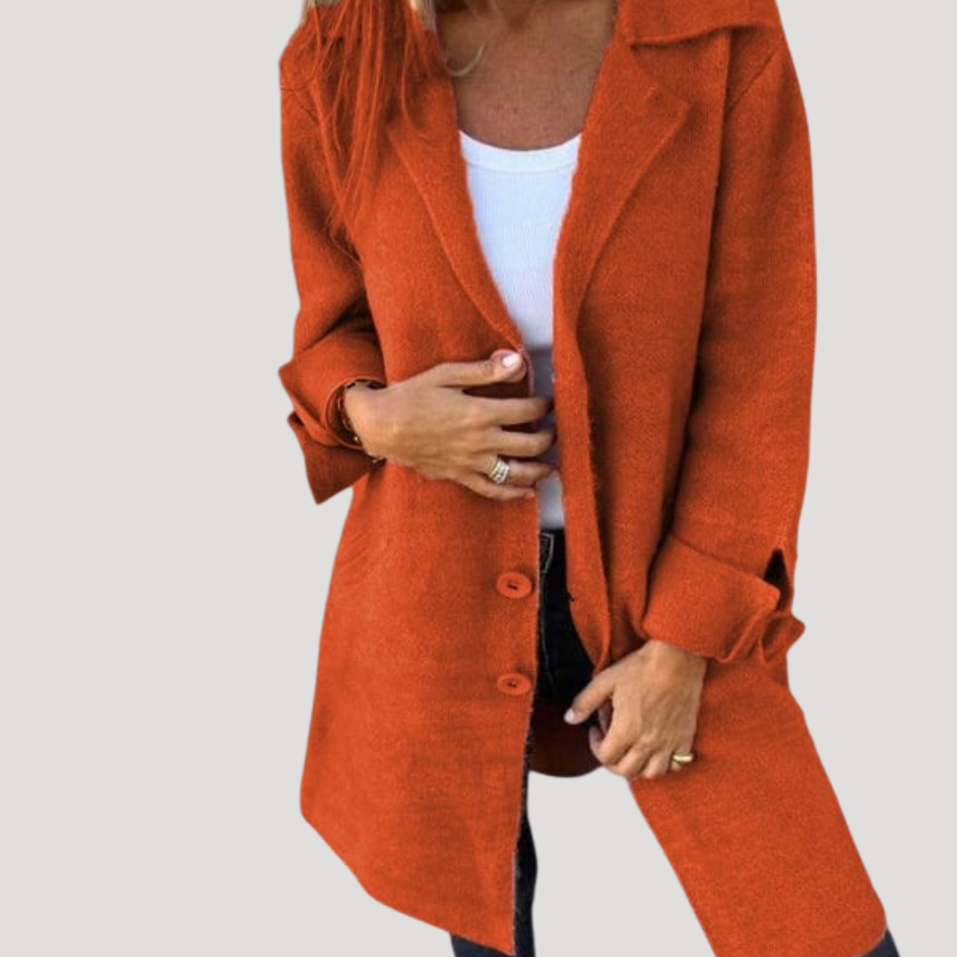 Prune | Manteau long décontracté à revers