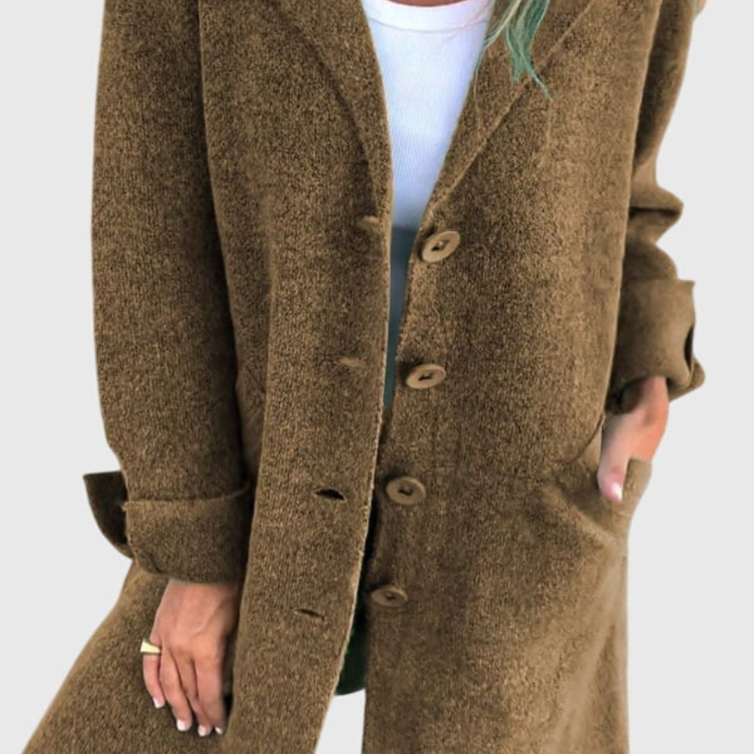 Prune | Manteau long décontracté à revers
