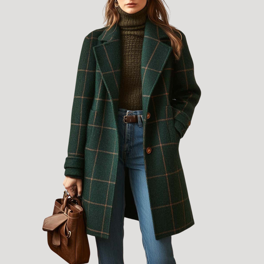 Ophélie | Manteau long chic boutonné