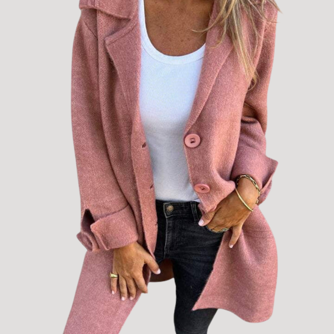 Prune | Manteau long décontracté à revers