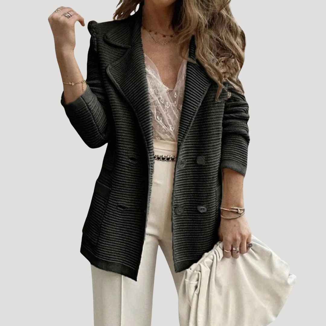 Justine | Blazer long côtelé
