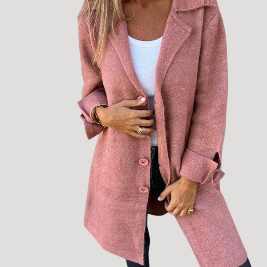 Prune | Manteau long décontracté à revers
