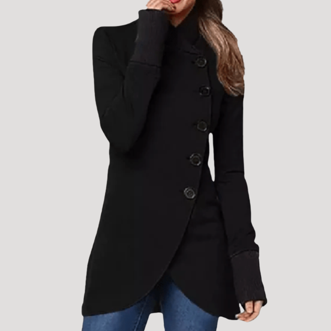 Léonie | Manteau à boutonnage asymétrique