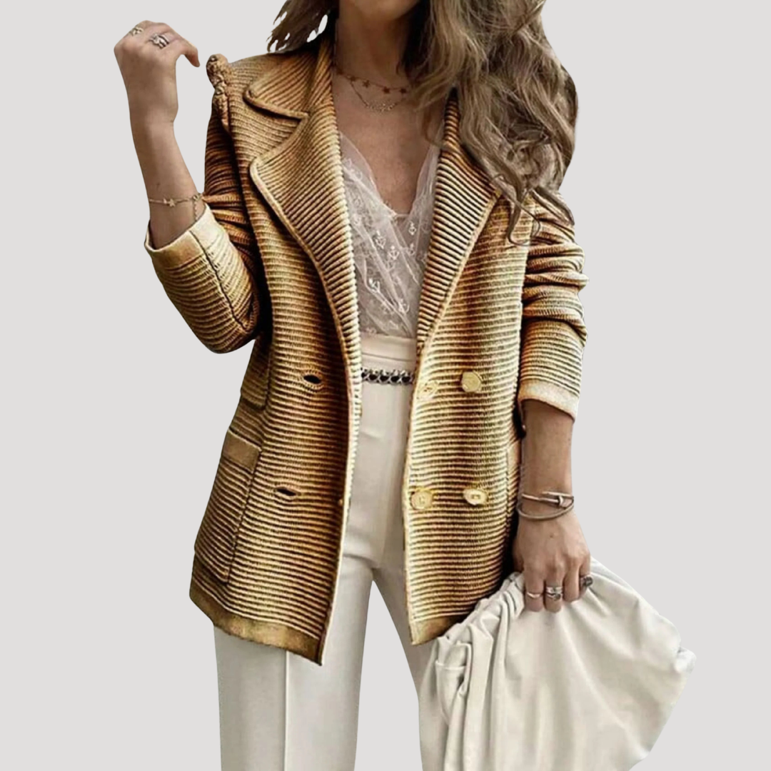 Justine | Blazer long côtelé