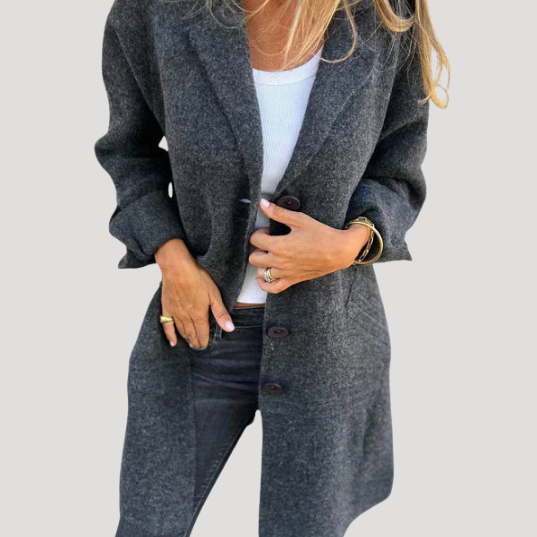 Prune | Manteau long décontracté à revers