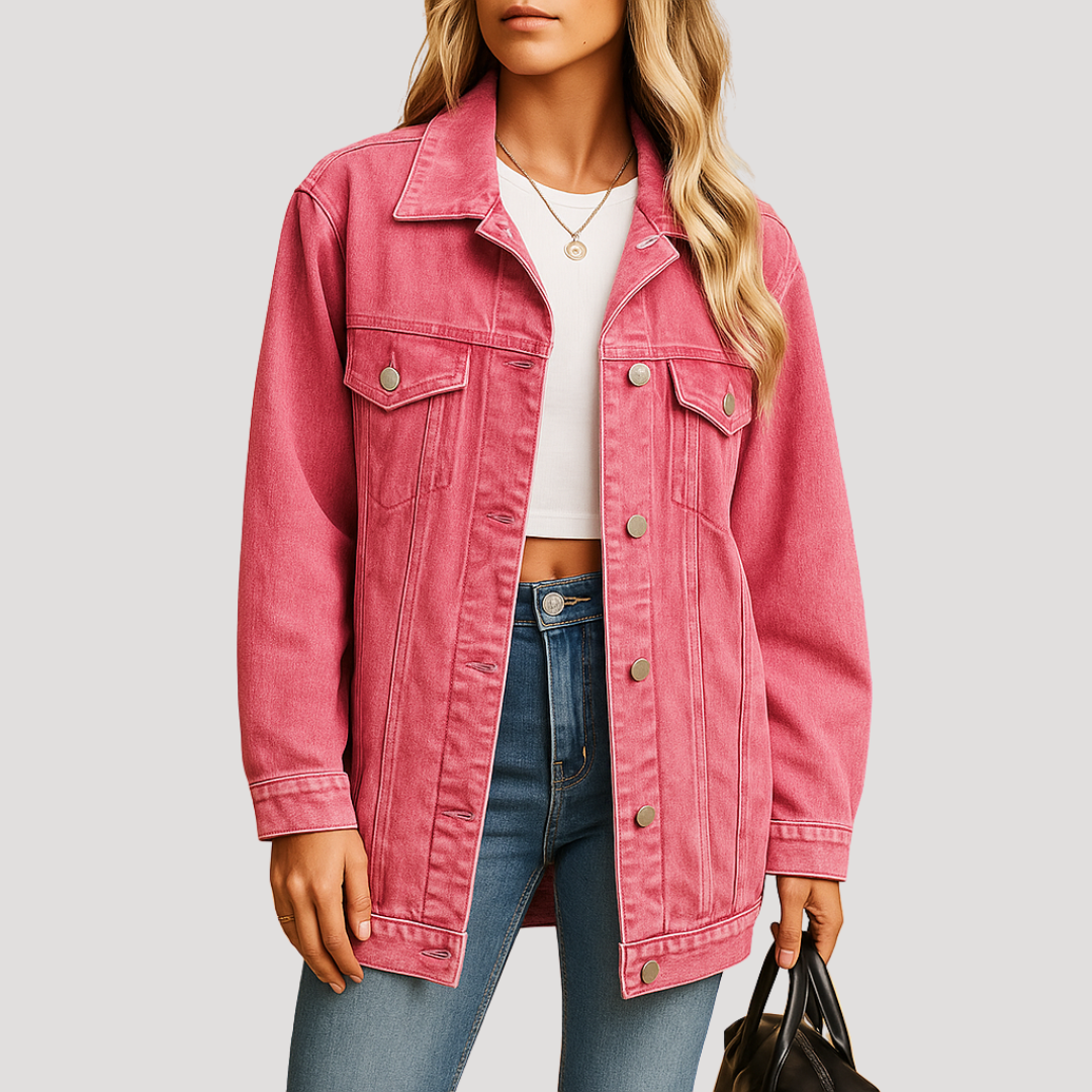 Constance | Veste oversize boutonnée en jean
