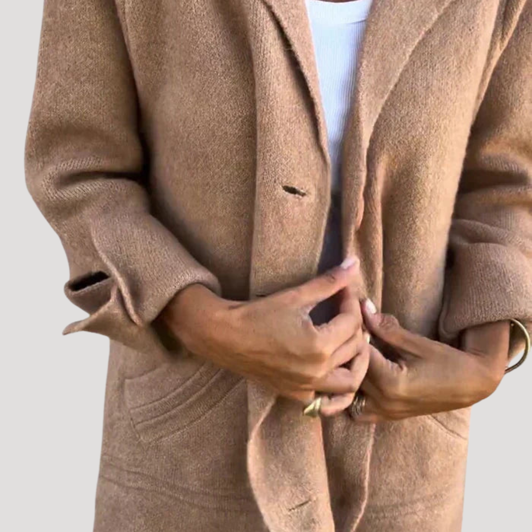 Prune | Manteau long décontracté à revers