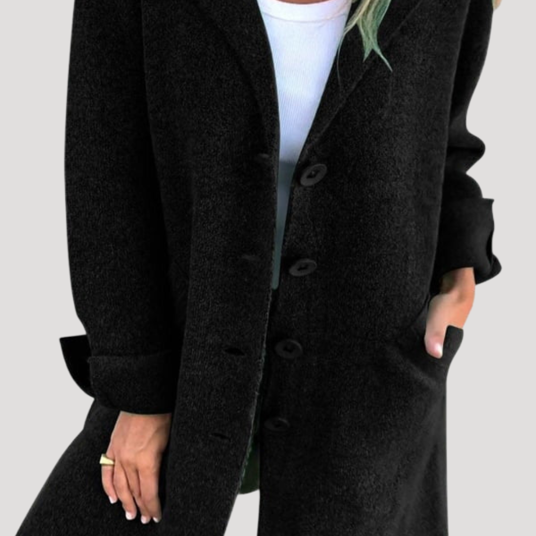 Prune | Manteau long décontracté à revers