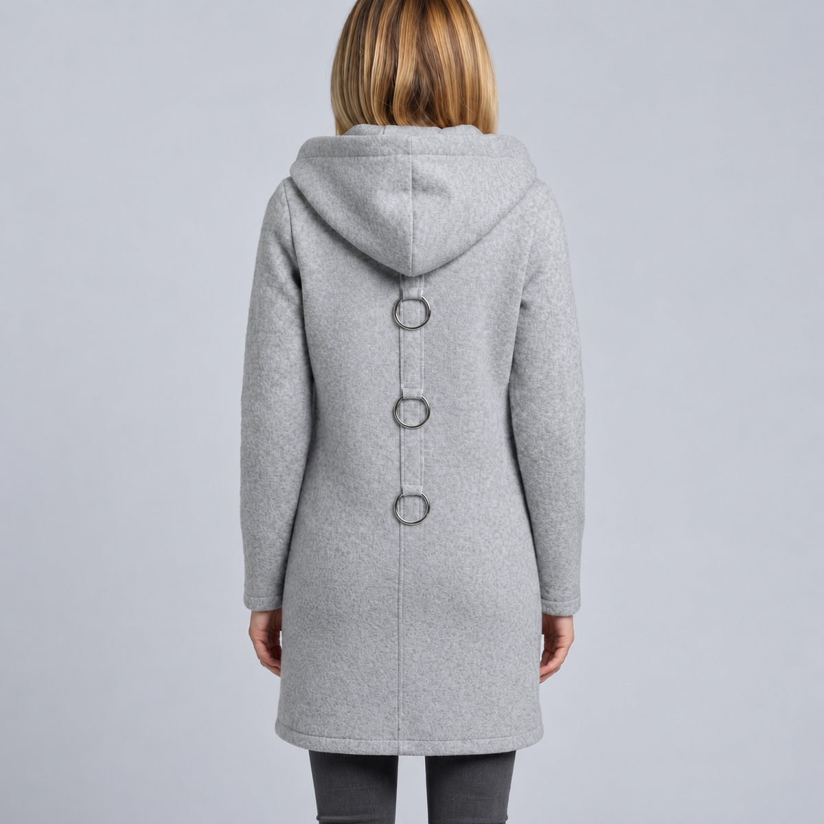 Costanza | Cardigan long à capuche et boutons