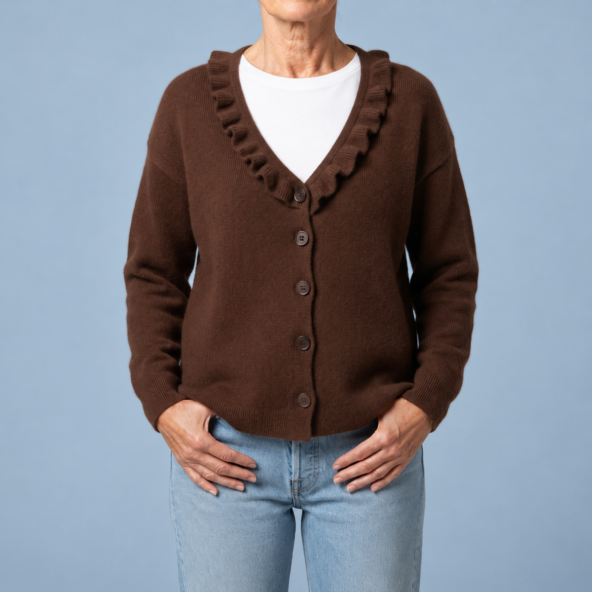 Valeria | Cardigan à col à volants