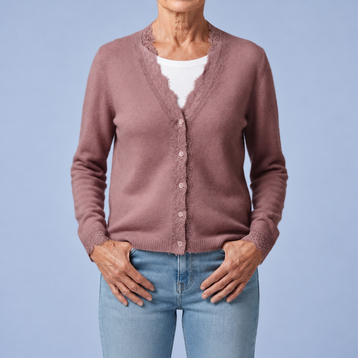 Aurora | Cardigan à détails en dentelle
