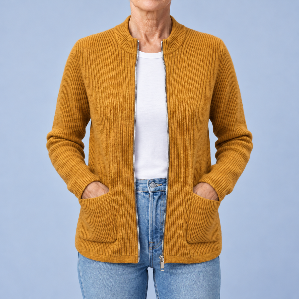 Agnese | Cardigan zippé avec poches