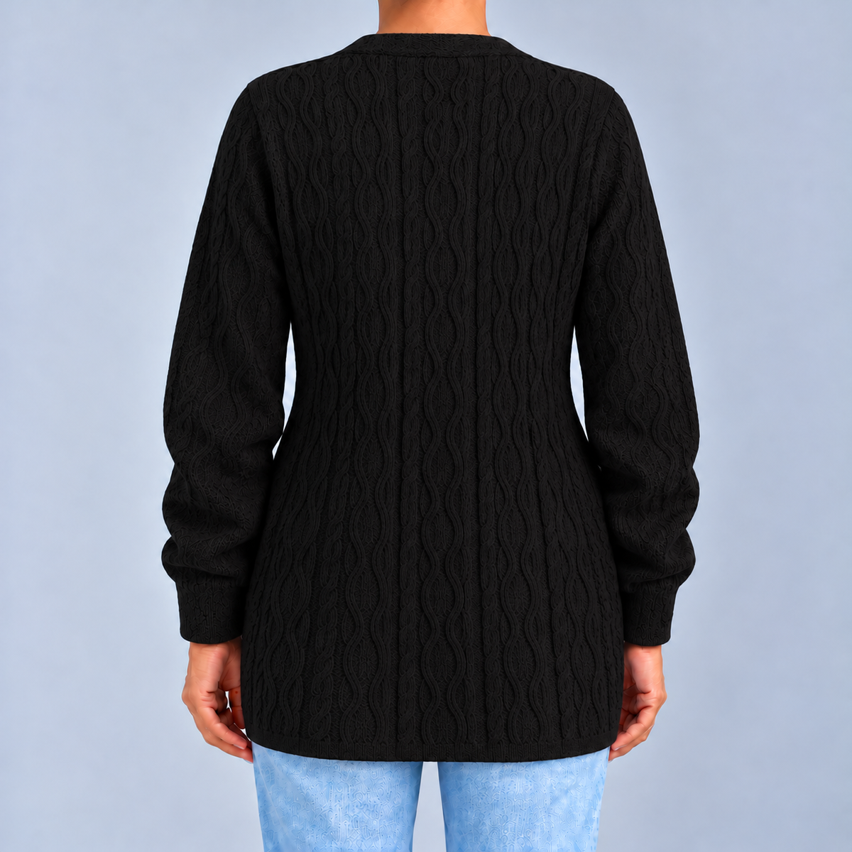 Elisa | Cardigan ouvert en maille texturée