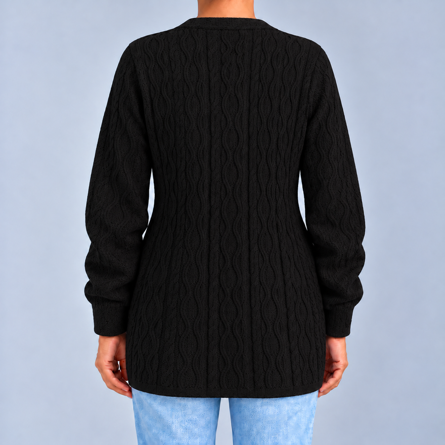 Elisa | Cardigan ouvert en maille texturée