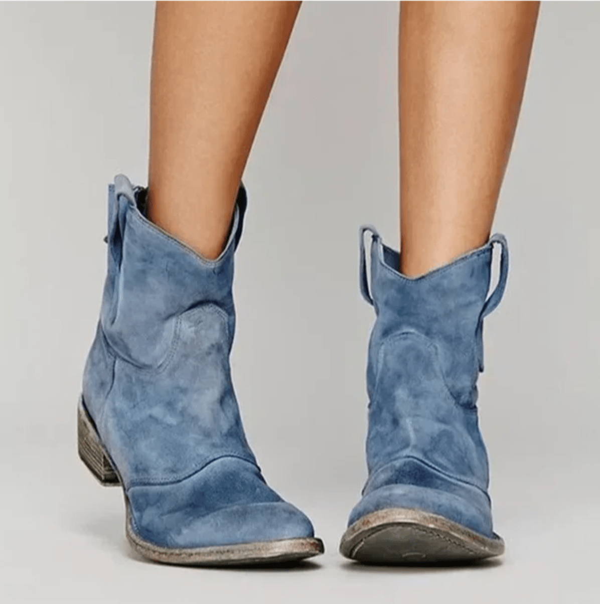 Tarian | Bottines western en cuir velours