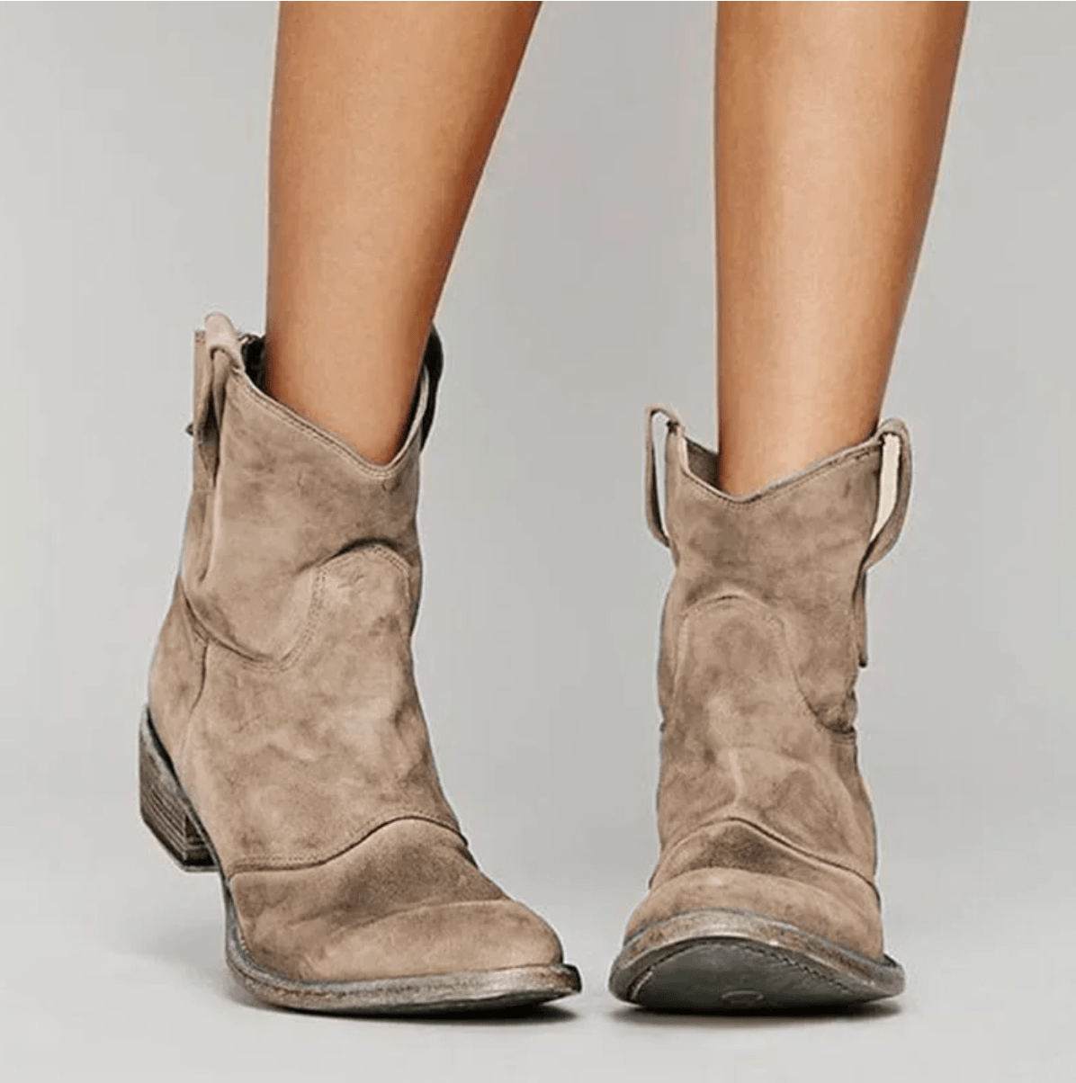 Tarian | Bottines western en cuir velours