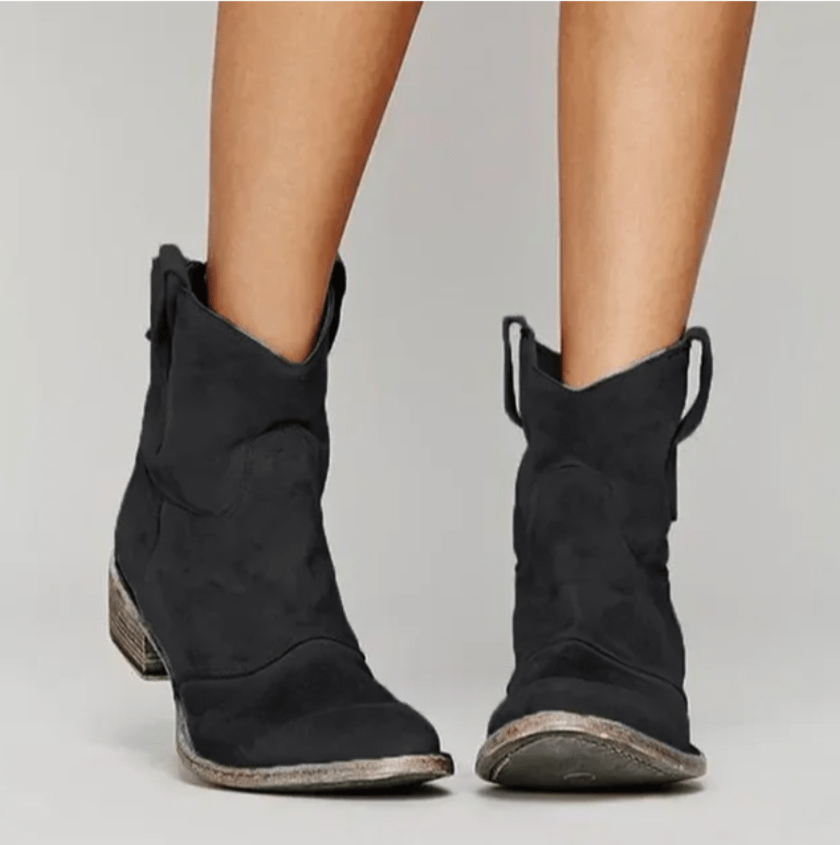 Tarian | Bottines western en cuir velours