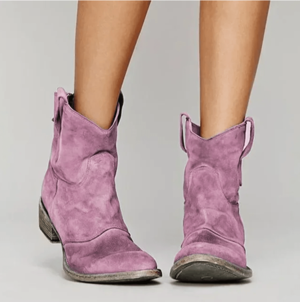 Tarian | Bottines western en cuir velours