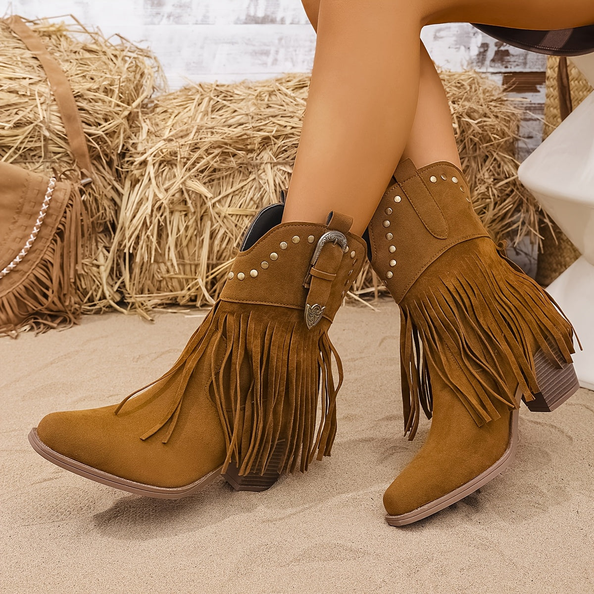 Calla | Bottes de cowboy à franges