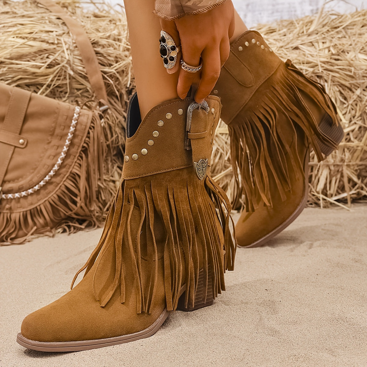 Calla | Bottes de cowboy à franges