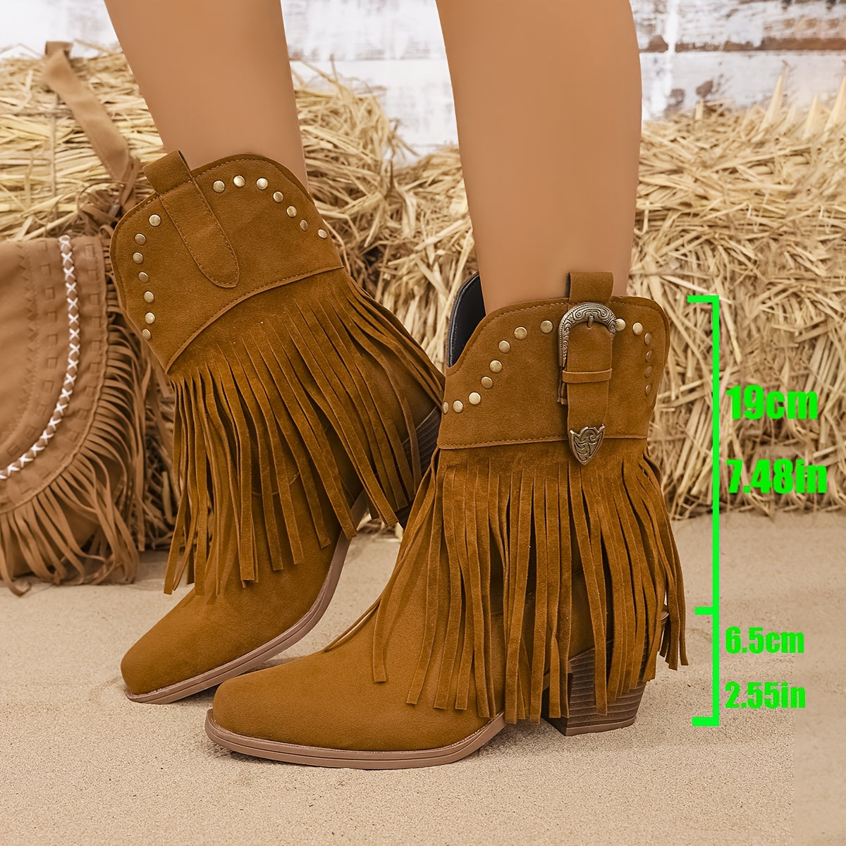 Calla | Bottes de cowboy à franges