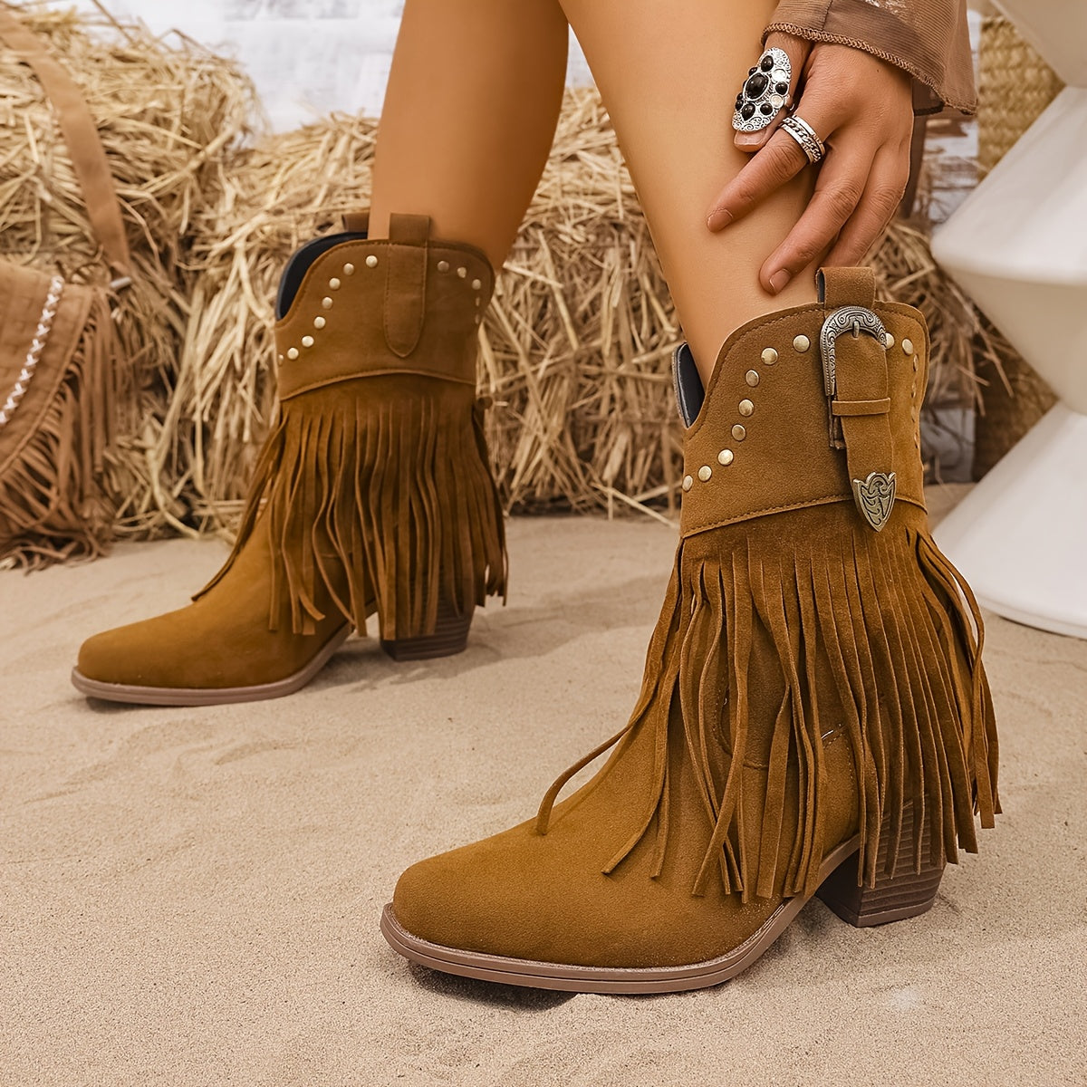 Calla | Bottes de cowboy à franges