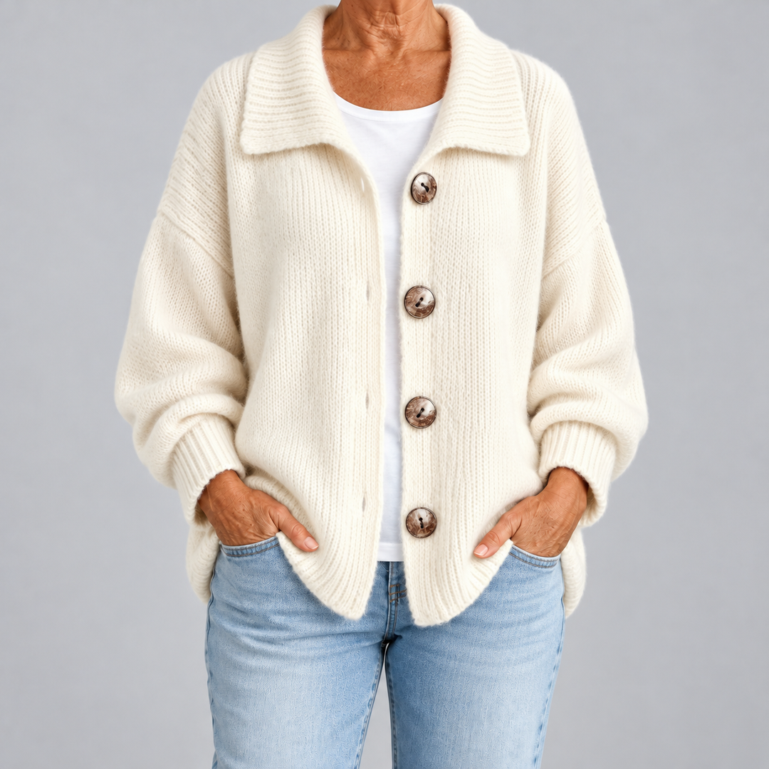 Chiara | Cardigan ample à col et boutons