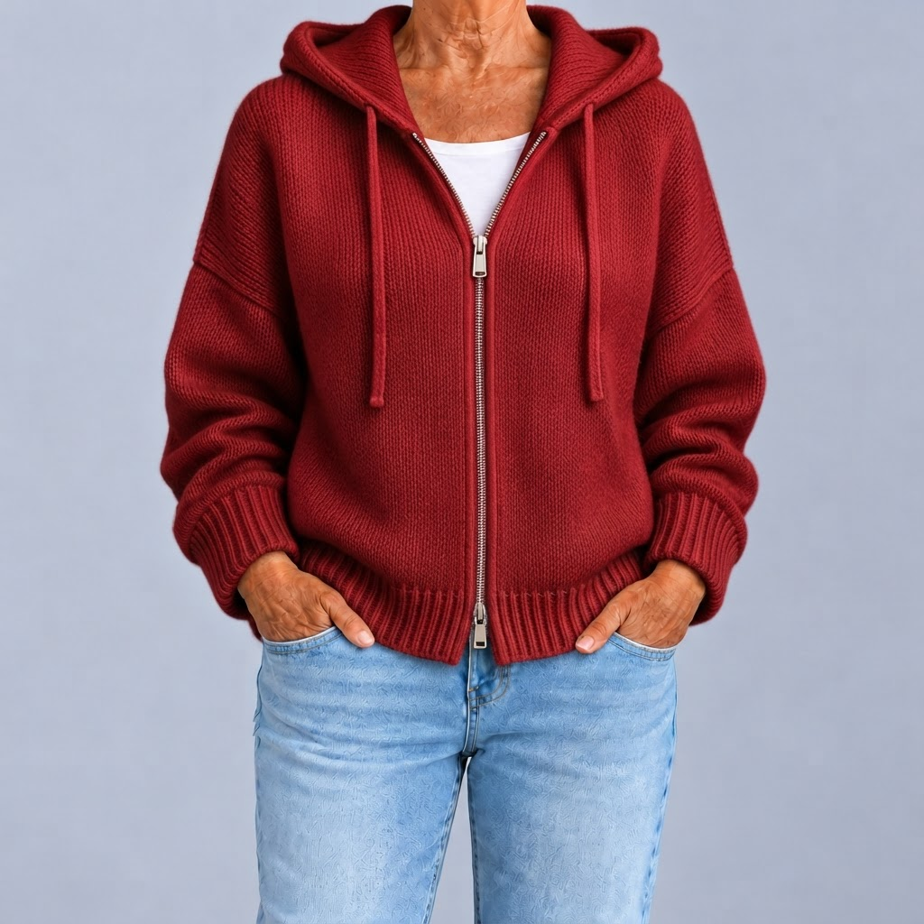 Camilla | Cardigan zippé à capuche