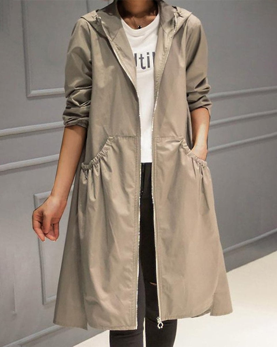 Victoire | Parka de pluie longue à capuche