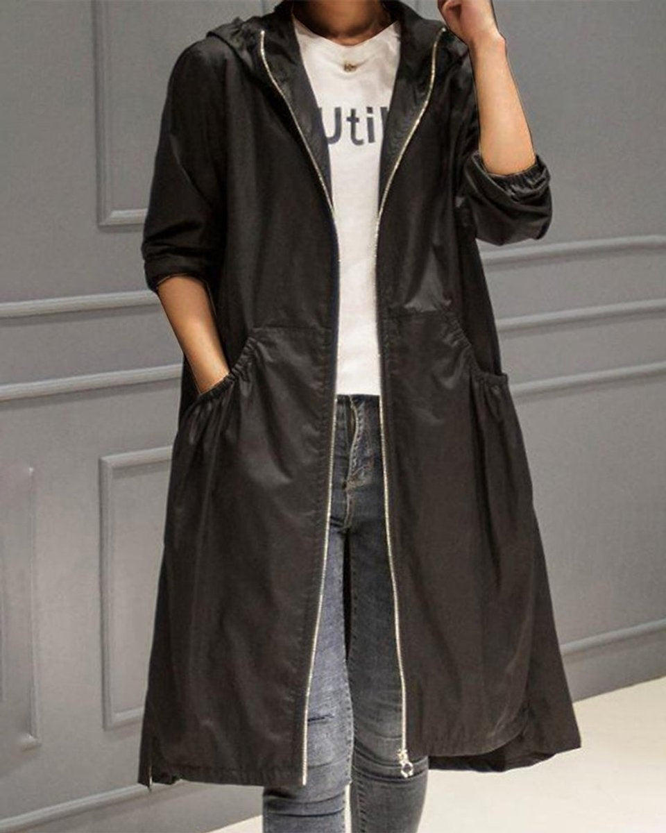 Victoire | Parka de pluie longue à capuche