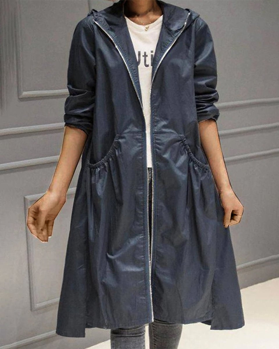 Victoire | Parka de pluie longue à capuche