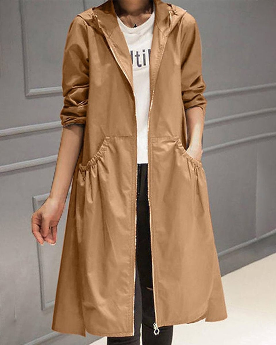Victoire | Parka de pluie longue à capuche